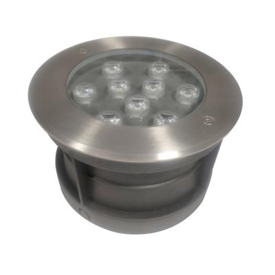 China LANDSCAPE Good Quality Recessed 304 Stainless Steel DC24V 9W IP68 Waterproof RGB Led Submersible Light for sale