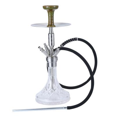 China Good Quality Medium Size High Quality Stainless Steel Hookah Set With Silicon Hose Shisha Stainless Steel Hookah For Smoking for sale