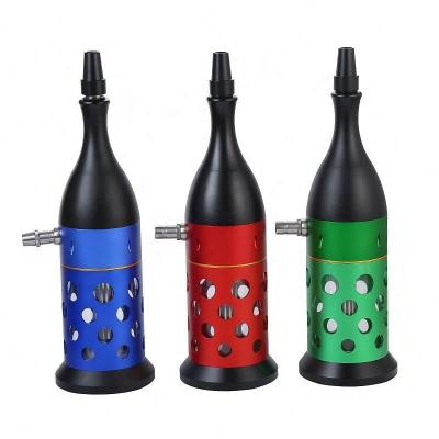 China With LED Light Wholesale Design New Rolling Acrylic And Aluminum Hookah Shisha Hookah Smoking Fashion Portable Shisha Hookah With LED Light for sale