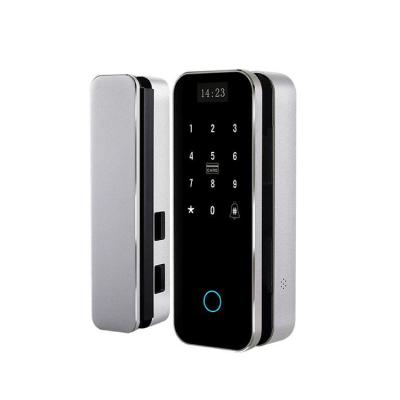 China Hotel Zinc Alloy Exterior Glass Door Lock Smart Remote Smart Fingerprint Fingerprint Digital Lock for sale