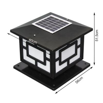 China Garden Flood Solar Post Lamp Outdoor Light Led Solar Column Light Heng Li Xiang Garden Luminarias Publicas De Calle Outdoor Lighting for sale