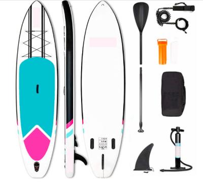 China All around SUP board Amazon hot sale two layer dropstitch material 320X81X15cm inflatable surfboard SUP board for sale