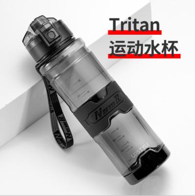 China Stocked Tritan Material Plastic Water Bottle Wide Mouth 500ml 1000ml Sports Water Bottle For Christmas Gift for sale