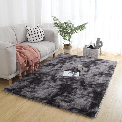 China Exclusive Household Washable Tie-Dye Rug Bedroom Plush Tufted Blankets Carpet Modern Minimalist Floor Rug Blanket Nordic Modern for sale