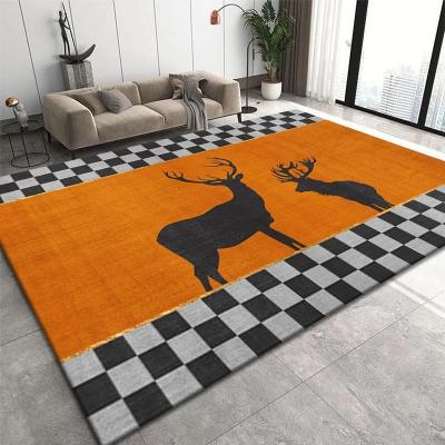 China Tianjin Living Room 3D Crystal Velvet Digital Printed Washable Floor Cover Carpet for sale