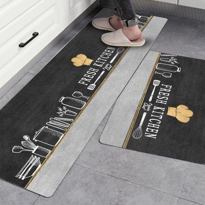 China New Designs Custom Antimicrobial Quick Dry Antifatugue Waterproof Foam Kitchen Mat for sale