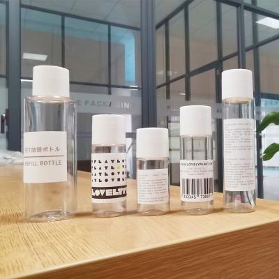 China Personal Care Small Sample Bottle , Empty Bottle For Travel Cosmetic Package Onlocation Plastic Bottle for sale