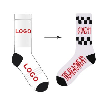 China Factory Wholesale Sporty Street Popular Custom Logo Cotton Crew Socks Custom Design Socks for sale