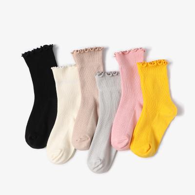 China Girl XL-338 Beautiful Lace Breathable Soft Cotton Sheer Color Women Socks for sale