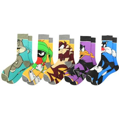 China Manufacturer XL-R50 Amazon Cartoon Character Donald Duck Fashion Wholesale Happy Socks Breathable for sale