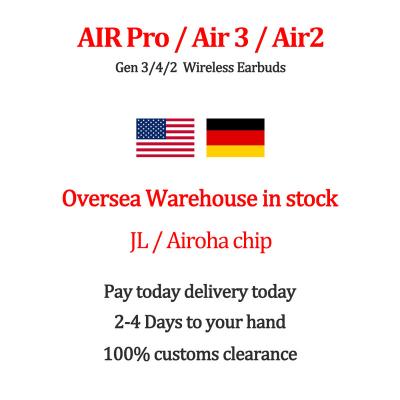 China In-Ear 1:1 Original Box Lux Tws Anc Air Gen 2 3rd Generation Chip Airoha 1562a 1536u Headphone Earphone Pods Air Pro for sale