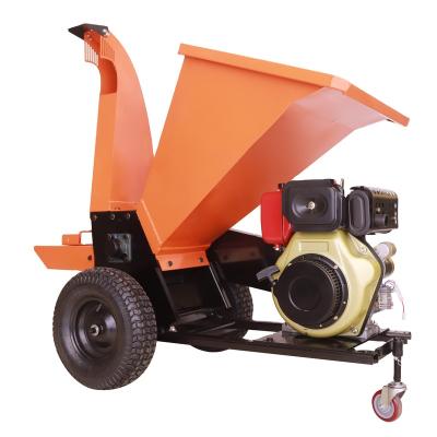 China Portable High Quality 192 Wood Splitter Diesel Engine Powered Wood Chipper Wood Shredder Machine for sale