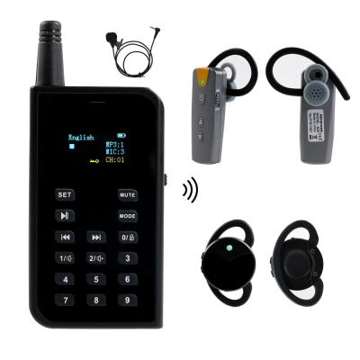 China UHF Teaching Whisper Wireless Tour Guide System With Mini Earhook Receiver for sale