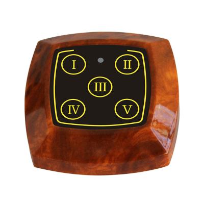 China Wireless Caller Waiter Pagers Restaurant Restaurant Hotels Hospitals WirelessLinkx APE650 Table Wooden Color Call Bell Button System for sale