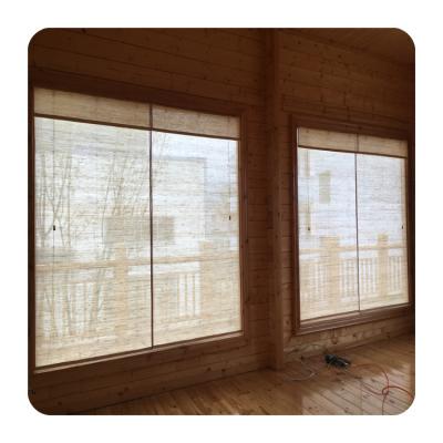 China Customized Natural Material Natural Woven Wood Shading Double Roller Blinds With Promotion Price for sale