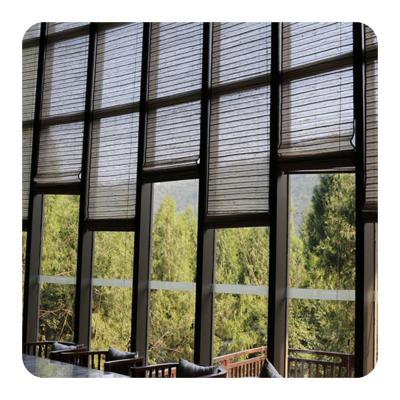 China 100% Natural Ramie Woven Curtains Natural Material Blind Roman Shades for sale