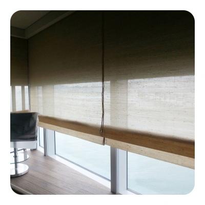 China Natural Material Korea Blinds Fabric Natural Linen Curtain Grass Woven Shade For Living Room Windows for sale