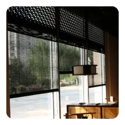 China Bamboo Curtain Natural Material Plastic Bamboo Blinds For Living Room for sale