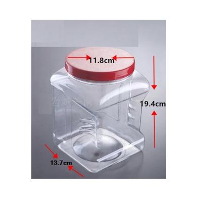 China Factory Supply New 1200Ml Food Recyclable Plastic Bottle Storage Box Clear Plastic Container for sale