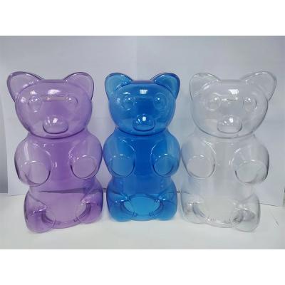 China Factory Direct Wholesale Recyclable Food Grade Candy Toys Bear Shape Gummy Container for sale