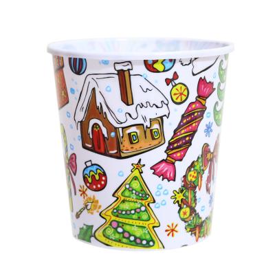 China Factory Directly Recyclable Logo Big Capacity Paper Bucket Custom Disposable Plastic Popcorn Bucket for sale