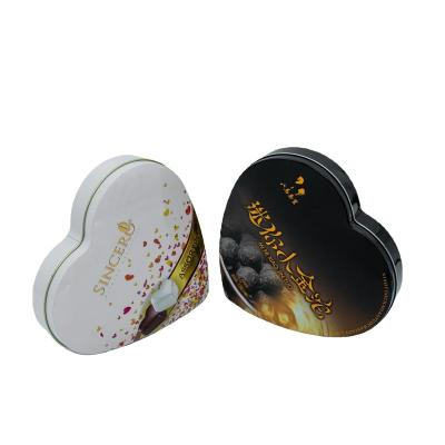 China Recyclable Wholesale Custom Design Valentine's Day Packaging Chocolate Metal Big Heart Shape Tin Box for sale