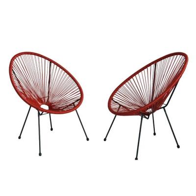 China Modern Outdoor Rattan Furniture Acapulco Chair PE Wicker Patio Chair Round Table Leisure Yard Balcony Seat And Color Chair for sale