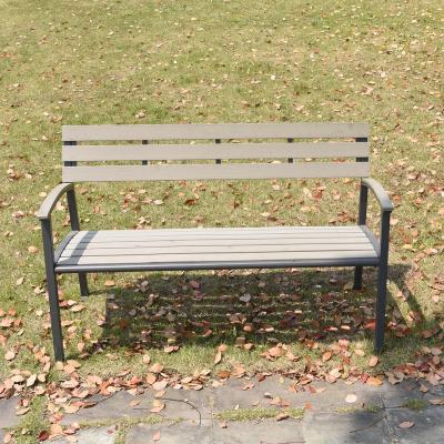 China Transitional Benches Garden Seats Street Sit Commercial Cheap Public Park Benches Wood Bench Outdoor Plastic Metal Building Style for sale