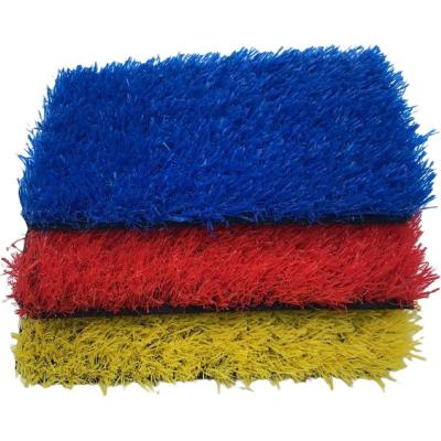 China Sports Hunt Rainbow School Playground Grass Free Samples Grass Wholesale Artificial Turf Colored Plastic Artificial Grass for sale