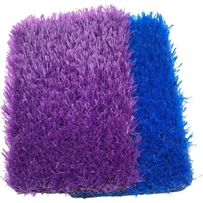 China Sports Hunt Artificial Red Grass For School Garden Decorative Kindergarten Grass Rainbow Artificial Grass for sale