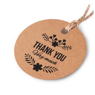 China Stickers Custom Kraft Paper Label Tag for Gift Packaging with Custom Thank You Figure Tag Label for Gift Decoration and Food Package for sale