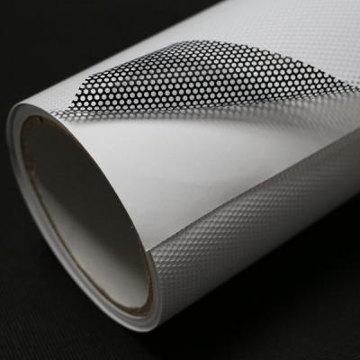 China Perforated Outdoor Advertising Vinyl Window Covering One Way Vision Window Film for sale