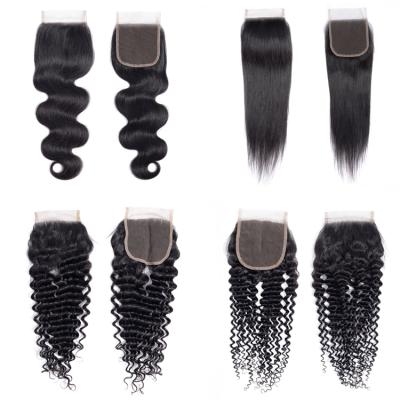 China Wholesale Body Wave Virgin Sellers Cuticle Aligned Straight Hair Body Wave Curly Hair 4X4 Lace Closure for sale