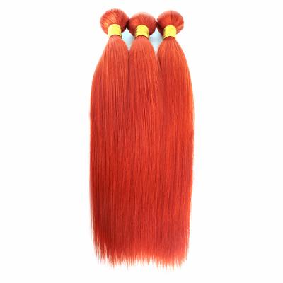 China 100% Virgin Hair Bundles Factory Hot Sale Virgin Straight Hair Raw Cuticle Aligned Hair Orange Ombre Colored Hair Bundles for sale