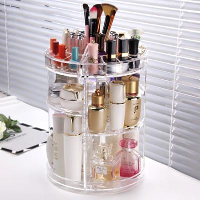 China 360 Degree Rotating Multi-Layer Acrylic Cosmetic Box Storage Box Holder Stand Removable Cosmetic Device for sale