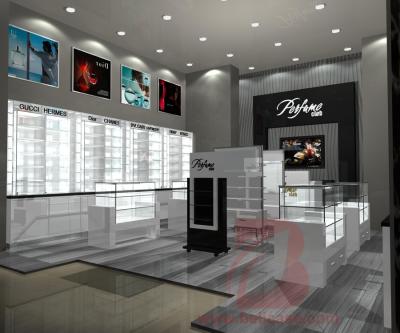 China Morden Perfume Display Counter And Fixture For Custom Cosmetic Shop Showcase Design for sale