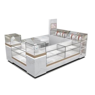 China Small Modern Jewelry Shop Furniture Showcase Modern Jewelry Kiosk For Mall Jewelry Mall Kiosk Ideas for sale