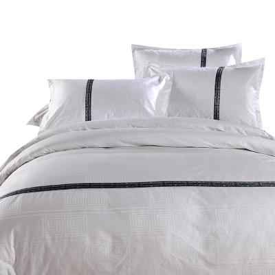 China Nondisposable Single Pure White Pure Cotton Bedding Set Hotel Hospital Professional for sale