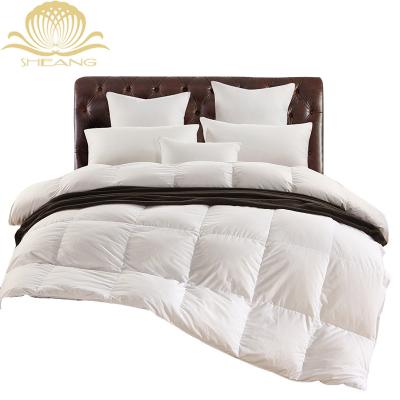 China Eco-friendly 5 star hotel hilton 95% hot selling white duck down comfortable warm comforter core can be washed with water for sale