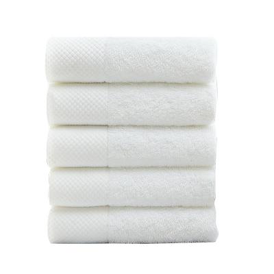 China Viable Luxury 100% Cotton Hotel Towel White Bath Towel Wholesale for sale