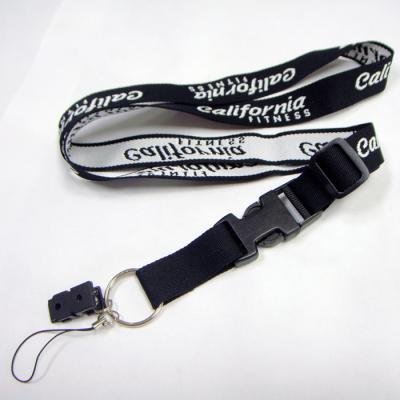 China Good Quality Polyester Custom Design Double Woven Logo Polyester Lanyards for sale