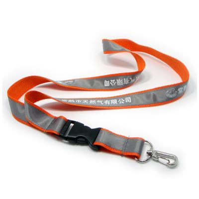 China ID Card Holder Neck Strap for Polyester Satin Printing Custom Logo Double Layer Orange Talking Neck Lanyards for sale