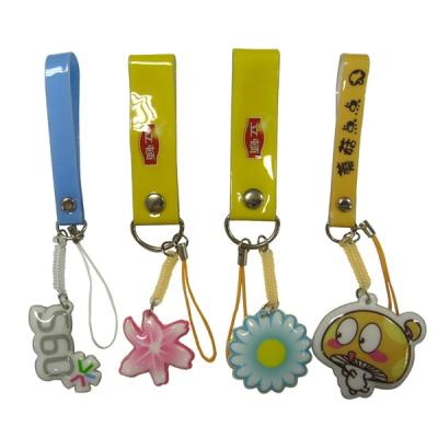 China Fashion Souvenir Gift PVC Mobile Phone Holders Tie Phone Ring Holder Lanyard Phone Holder Stand Rope Lovely for sale