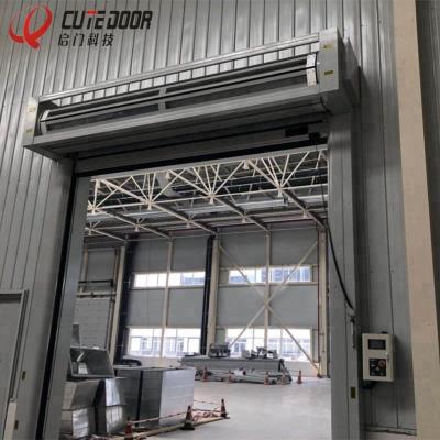 China Water tightnessâ ‰ ¤ 1.5w Hard Aluminum Fast Auto Horizontal Spiral Roller Shutter Garage Sliding Door for sale