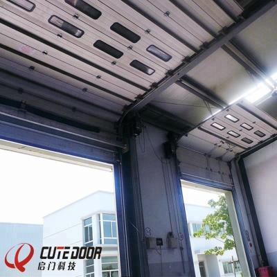 China Modern Industrial Galvanized Aluminum Sectional Security Panel Garage Sliding Door in Logistics Industry for sale