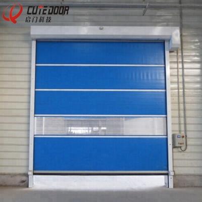 China Modern High Speed ​​PVC Fabric Roll Up Aluminum Speedy Plastic Horizontal Door for sale