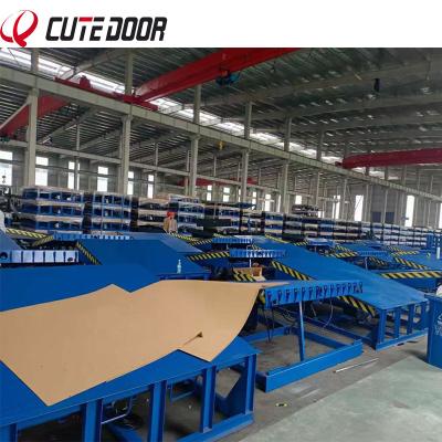 China warehouse wholesale stabel blue hydraulic dock leveler for sale