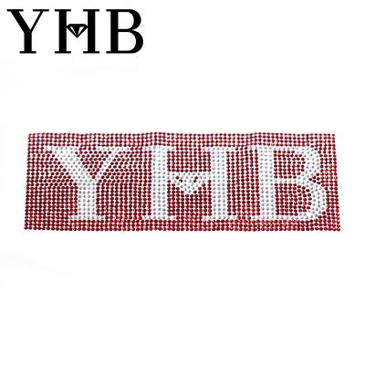 China Hot Flatback YHB Brand Fix Rhinestone Crystal Mesh Adhesive Rhinestone Sheets for sale