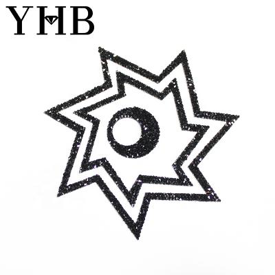 China Easily Transferred On Custom Crystal Color Fix AB Rhinestone Transfer Designs Hot Iron On Applique Patches Transfer Designs For Shirt for sale