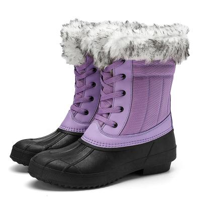 China 2021 New Design Round Snow Boot For Women Big Size Boots For Lady With High Quality for sale